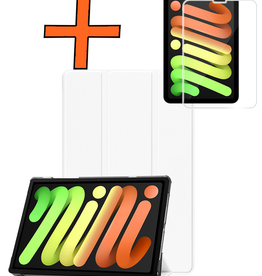 Nomfy Nomfy iPad Mini 7 Hoesje Met Screenprotector - Wit