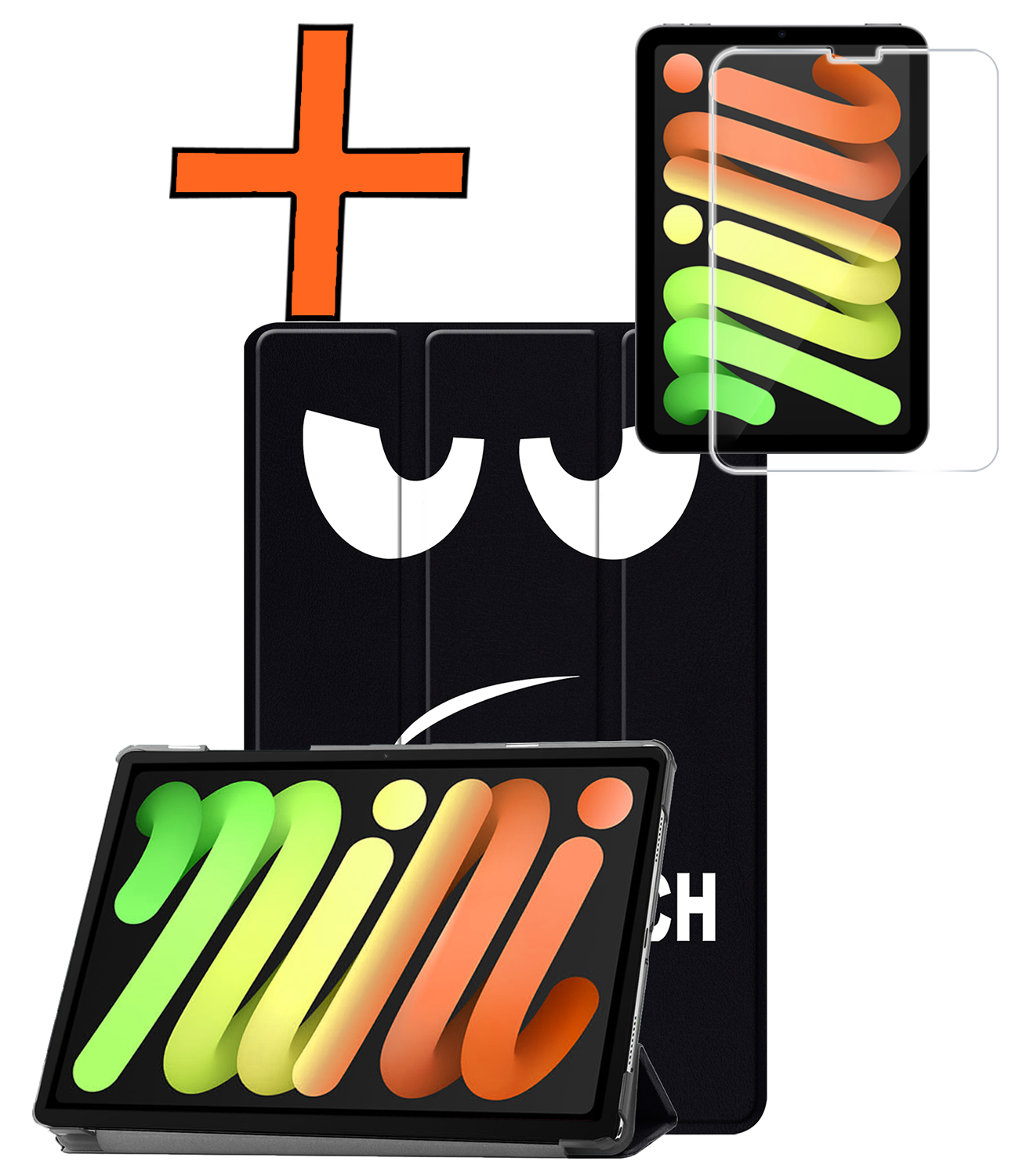 Nomfy Nomfy iPad Mini 7 Hoesje Met Screenprotector - Don't Touch Me