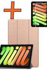 Nomfy Nomfy iPad Mini 7 Hoesje Met Screenprotector - Rose goud