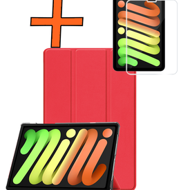 Nomfy Nomfy iPad Mini 7 Hoesje Met Screenprotector - Rood