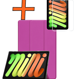 Nomfy Nomfy iPad Mini 7 Hoesje Met Screenprotector - Paars