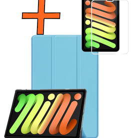 Nomfy Nomfy iPad Mini 7 Hoesje Met Screenprotector - Lichtblauw