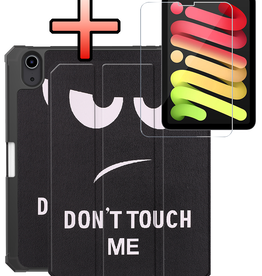 NoXx NoXx iPad Mini 7 Hoesje Met Uitsparing Apple Pencil En Met Screenprotector - Don't touch me