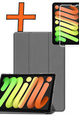 Nomfy Nomfy iPad Mini 7 Hoesje Met Screenprotector - Grijs