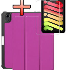 NoXx NoXx iPad Mini 7 Hoesje Met Uitsparing Apple Pencil En Met Screenprotector - Paars