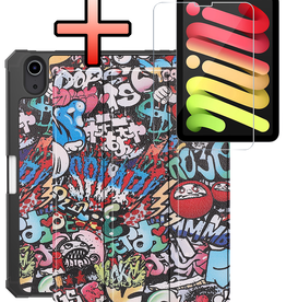 NoXx NoXx iPad Mini 7 Hoesje Met Uitsparing Apple Pencil En Met Screenprotector - Graffity