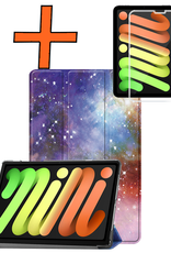 Nomfy Nomfy iPad Mini 7 Hoesje Met Screenprotector - Galaxy