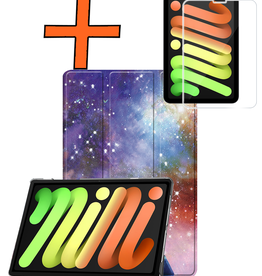 Nomfy Nomfy iPad Mini 7 Hoesje Met Screenprotector - Galaxy