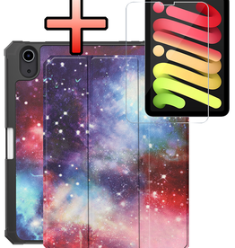 NoXx NoXx iPad Mini 7 Hoesje Met Uitsparing Apple Pencil En Met Screenprotector - Galaxy