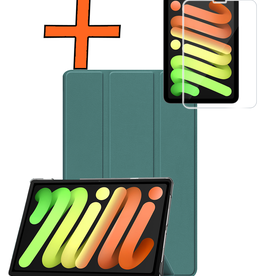 Nomfy Nomfy iPad Mini 7 Hoesje Met Screenprotector - Donkergroen