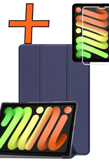 Nomfy Nomfy iPad Mini 7 Hoesje Met Screenprotector - Donkerblauw