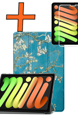 Nomfy Nomfy iPad Mini 7 Hoesje Met Screenprotector - Bloemen