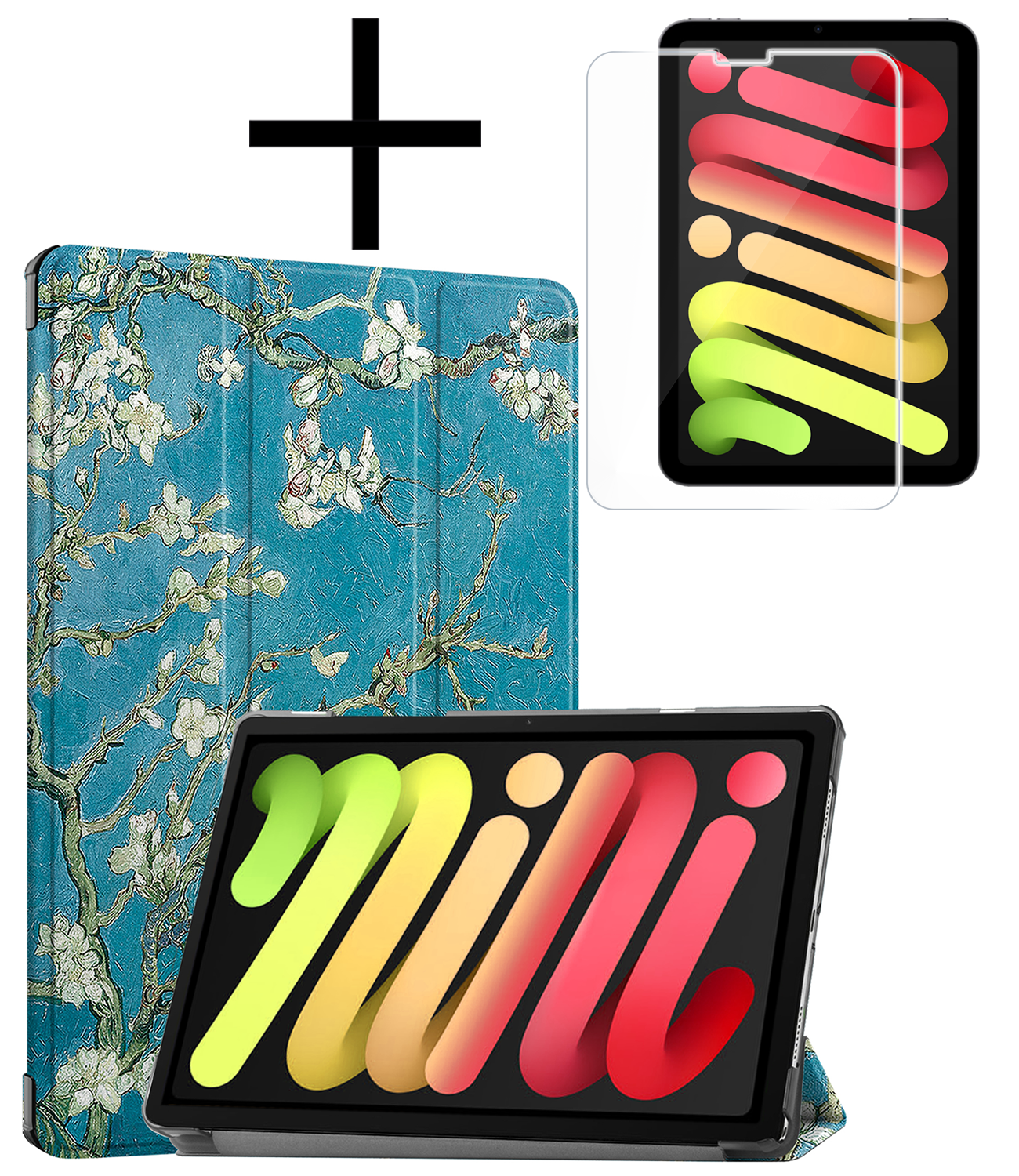 NoXx NoXx iPad Mini 7 Hoesje Met Screenprotector - Bloemen