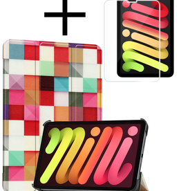 NoXx NoXx iPad Mini 7 Hoesje Met Screenprotector - Blokken