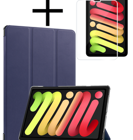 NoXx NoXx iPad Mini 7 Hoesje Met Screenprotector - Donkerblauw