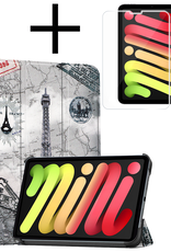 NoXx NoXx iPad Mini 7 Hoesje Met Screenprotector - Eiffeltoren