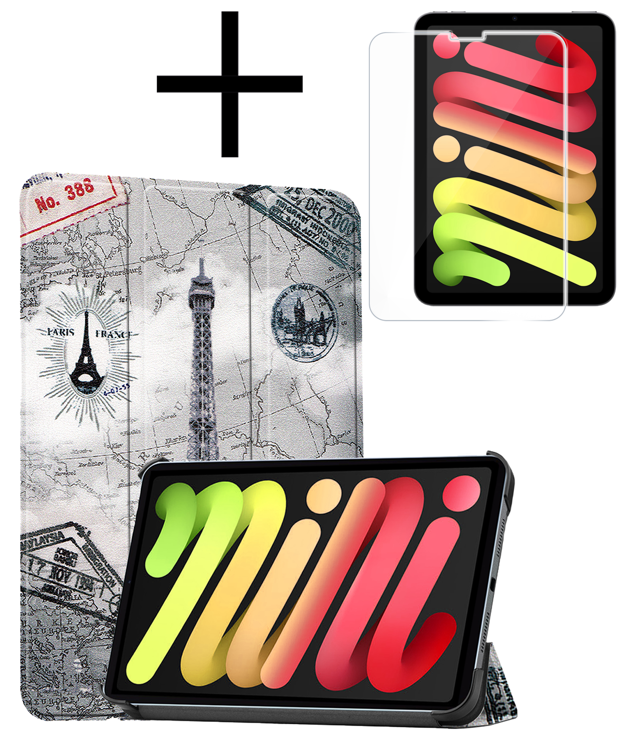 NoXx NoXx iPad Mini 7 Hoesje Met Screenprotector - Eiffeltoren