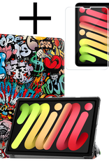 NoXx NoXx iPad Mini 7 Hoesje Met Screenprotector - Graffity