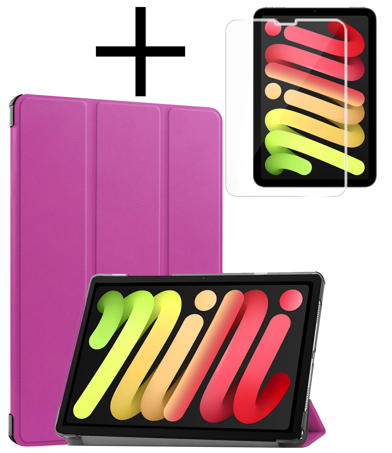 NoXx NoXx iPad Mini 7 Hoesje Met Screenprotector - Paars