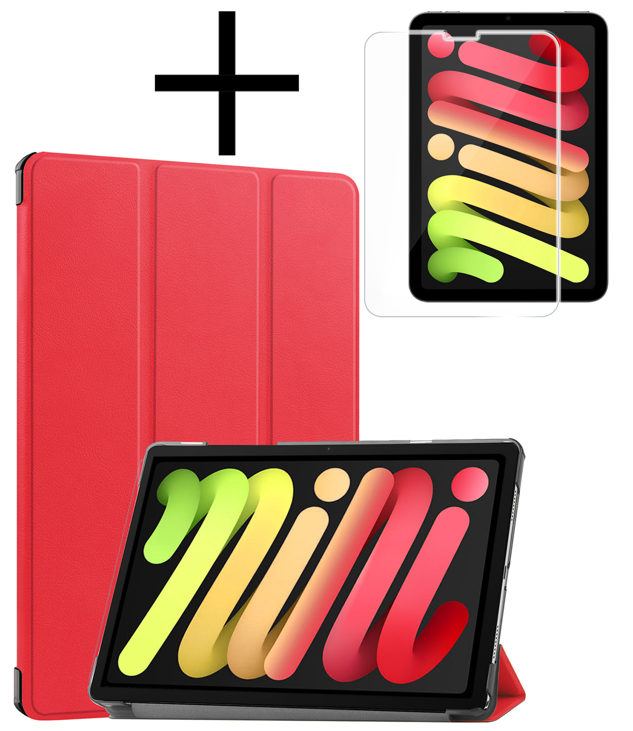 NoXx NoXx iPad Mini 7 Hoesje Met Screenprotector - Rood