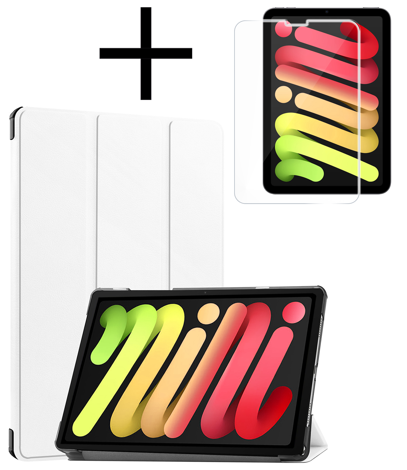 NoXx NoXx iPad Mini 7 Hoesje Met Screenprotector - Wit