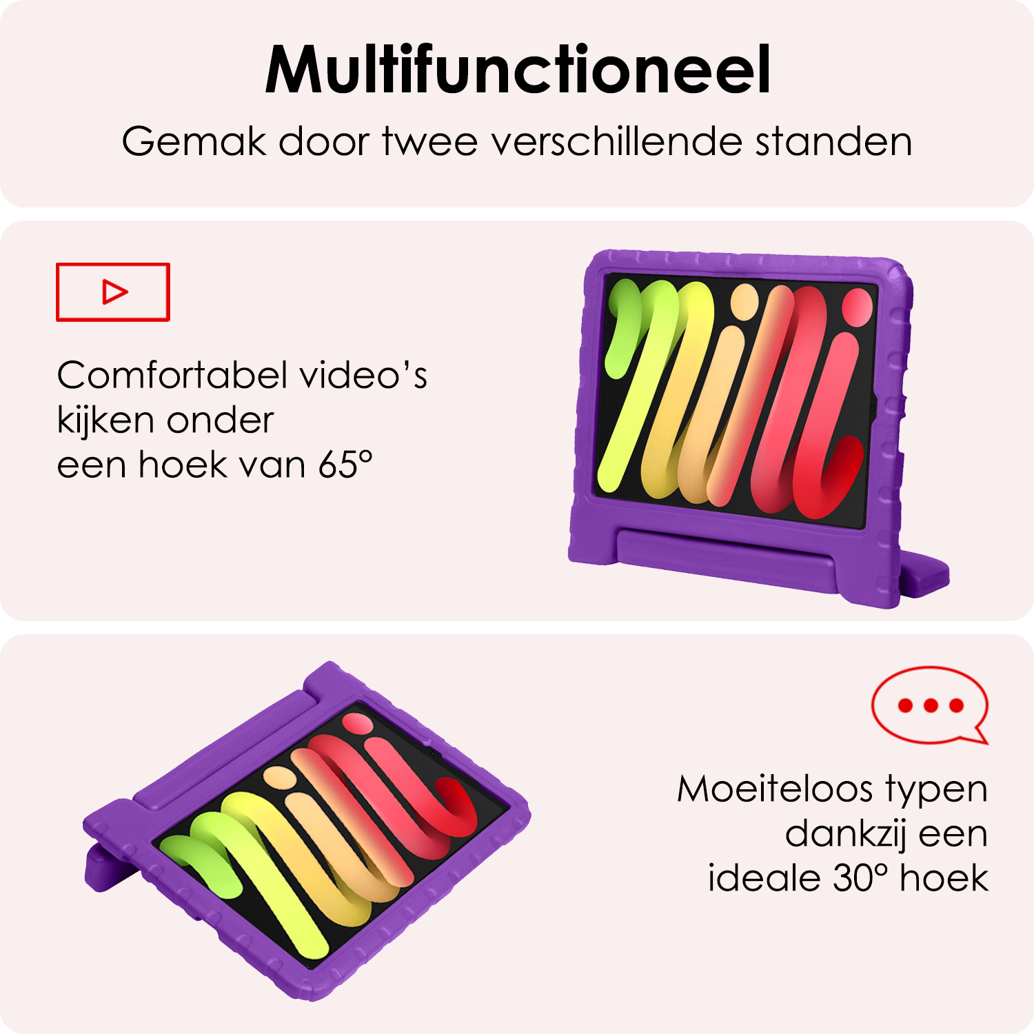 NoXx NoXx iPad Mini 7 Kinderhoes - Paars