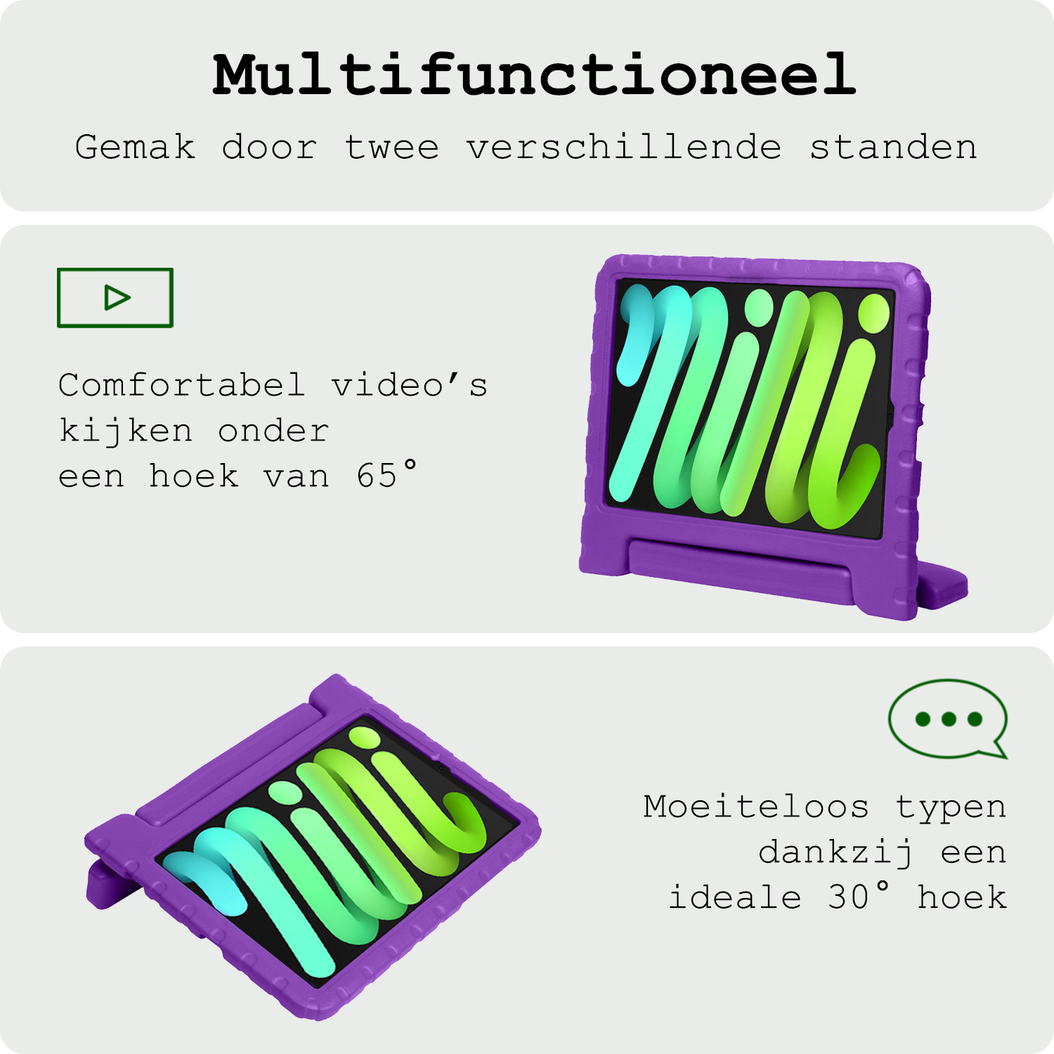 BASEY. BASEY. iPad Mini 7 Kinderhoes - Paars