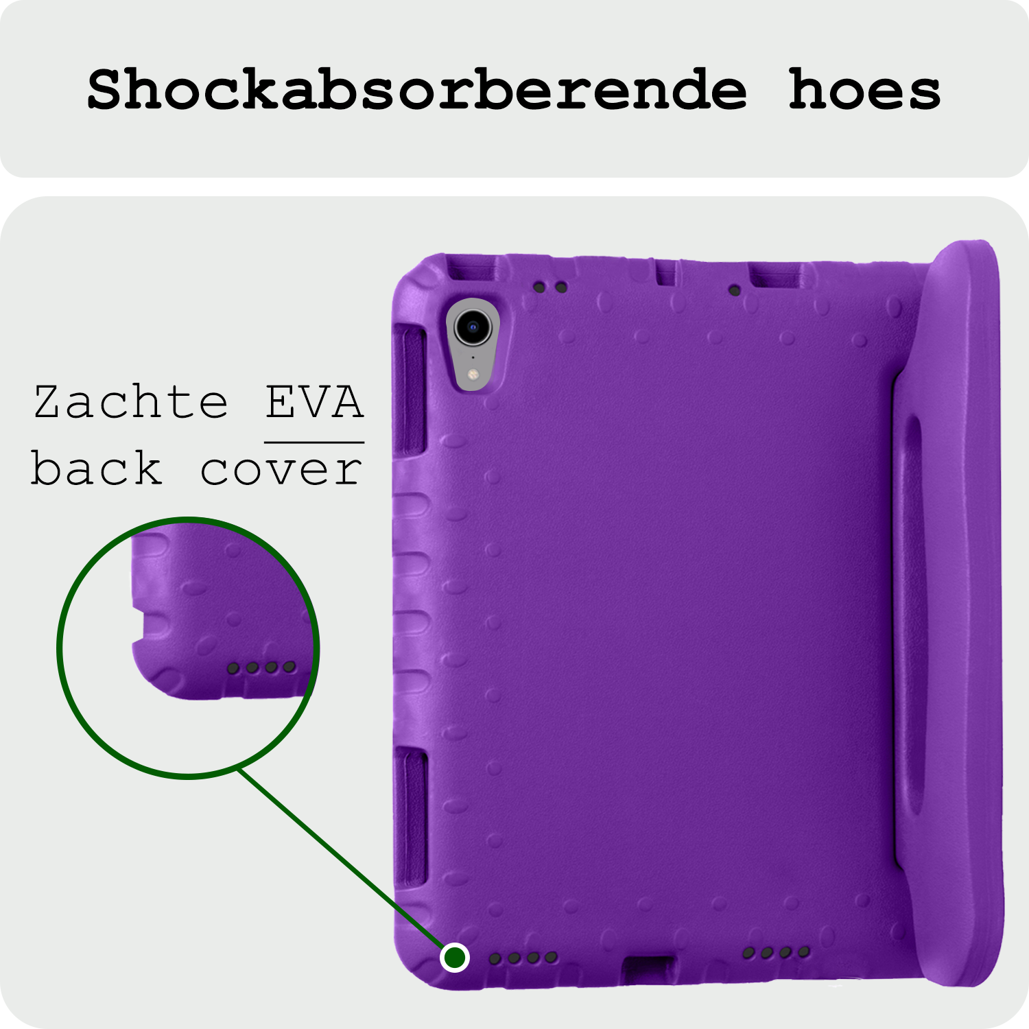 BASEY. BASEY. iPad Mini 7 Kinderhoes Met Screenprotector - Paars