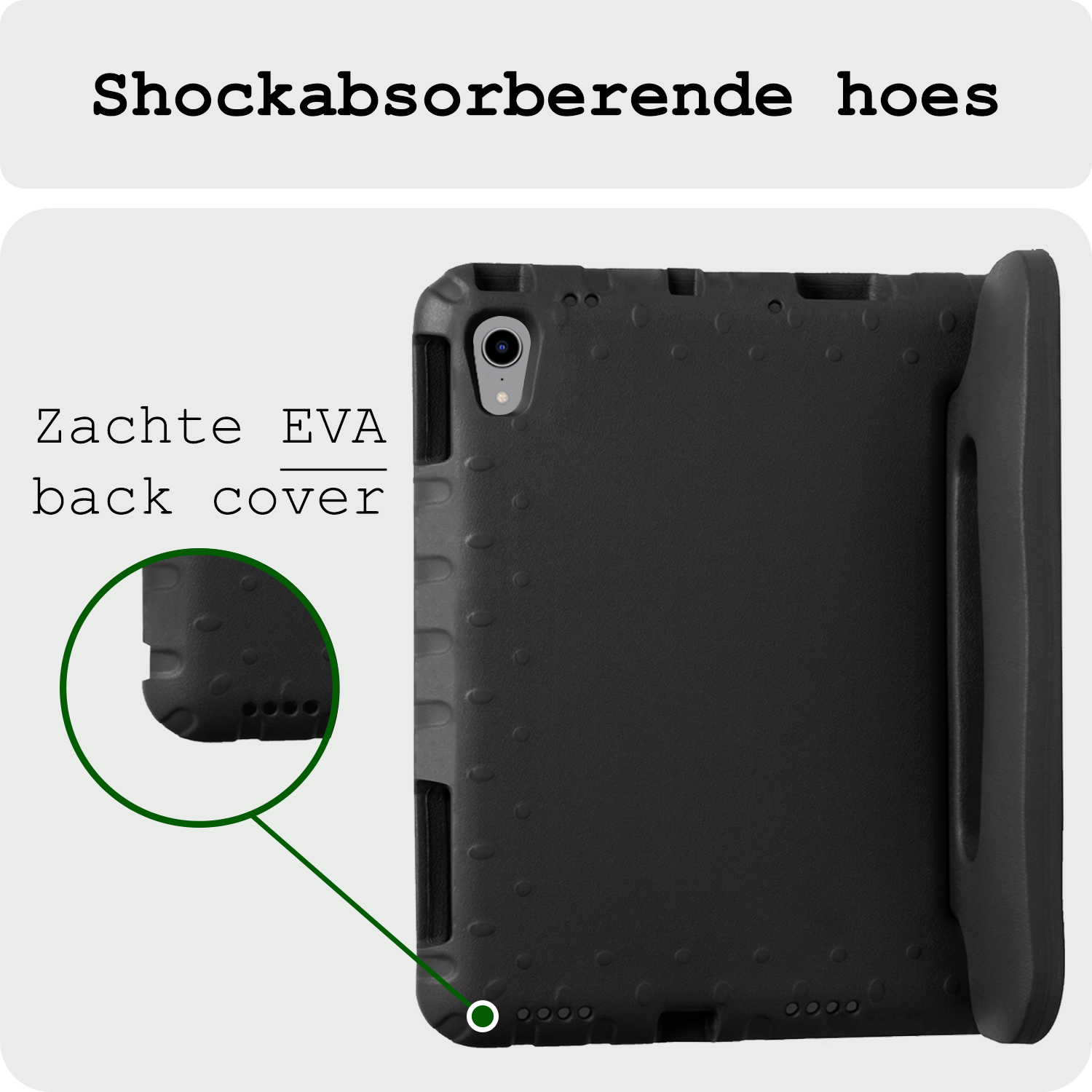 BASEY. BASEY. iPad Mini 7 Kinderhoes Met Screenprotector - Zwart