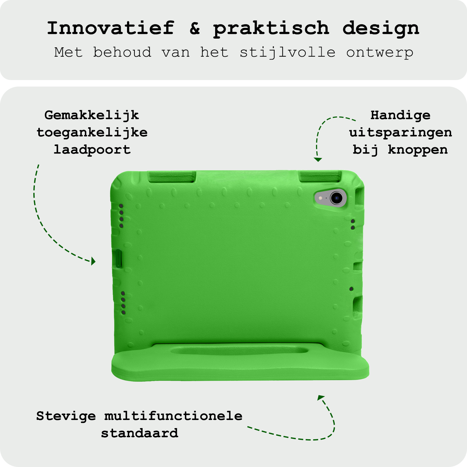 BASEY. BASEY. iPad Mini 7 Kinderhoes Met 2x Screenprotector - Groen