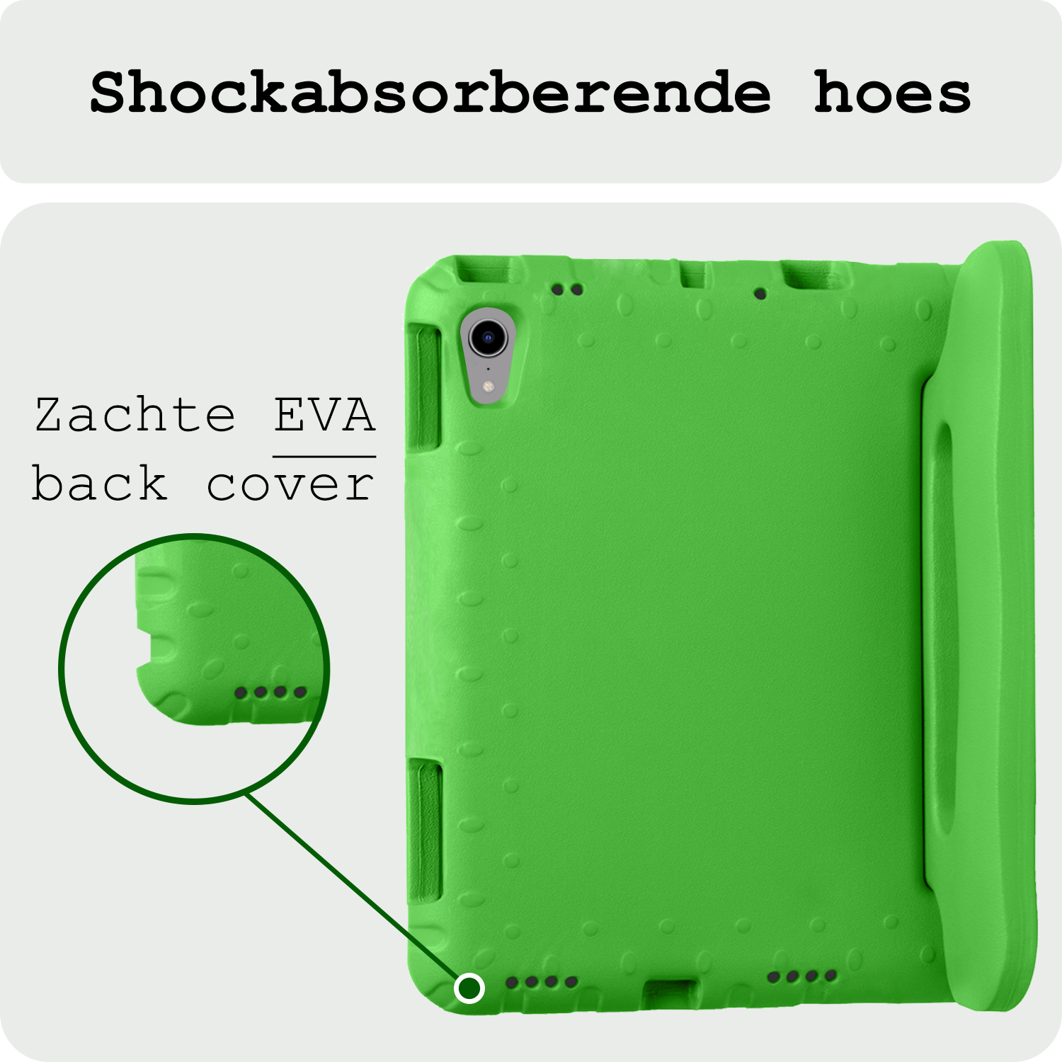 BASEY. BASEY. iPad Mini 7 Kinderhoes Met 2x Screenprotector - Groen