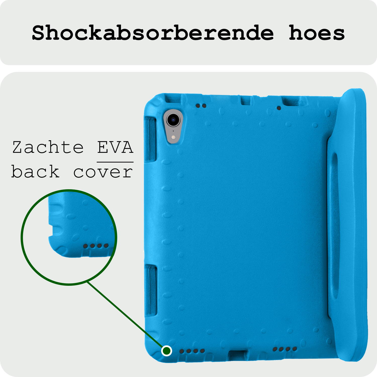 BASEY. BASEY. iPad Mini 7 Kinderhoes Met 2x Screenprotector - Blauw