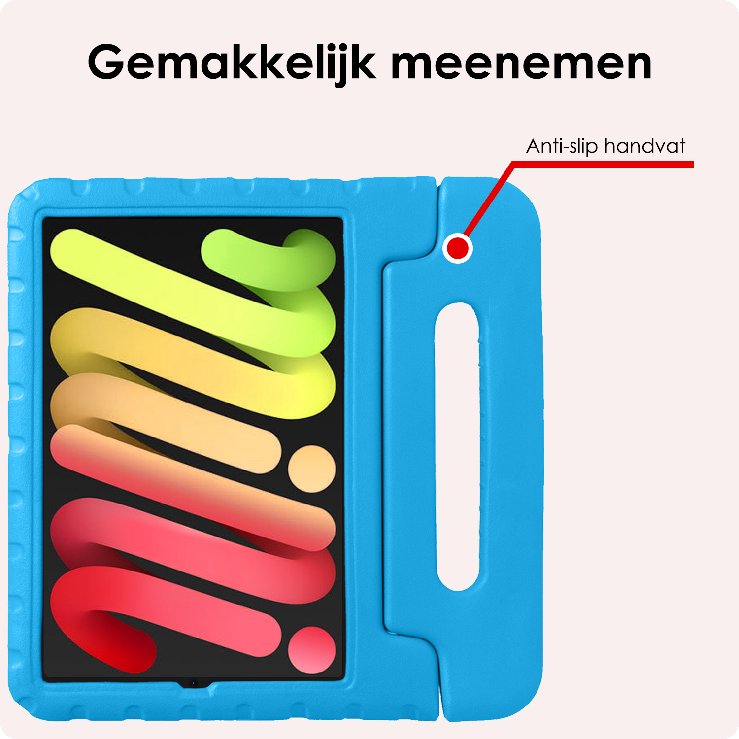 NoXx NoXx iPad Mini 7 Kinderhoes Met Screenprotector - Blauw