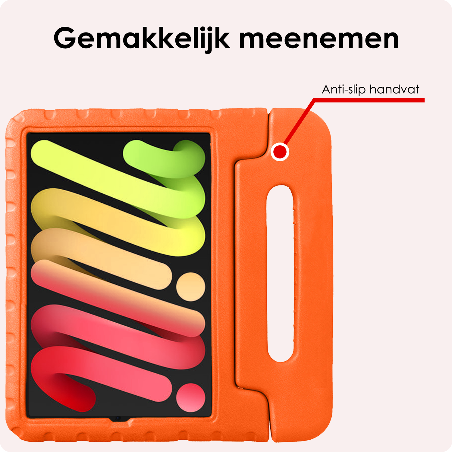 NoXx NoXx iPad Mini 7 Kinderhoes Met Screenprotector - Oranje