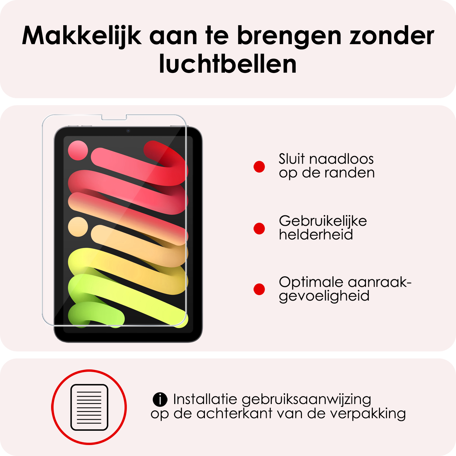 NoXx NoXx iPad Mini 7 Kinderhoes Met Screenprotector - Rood
