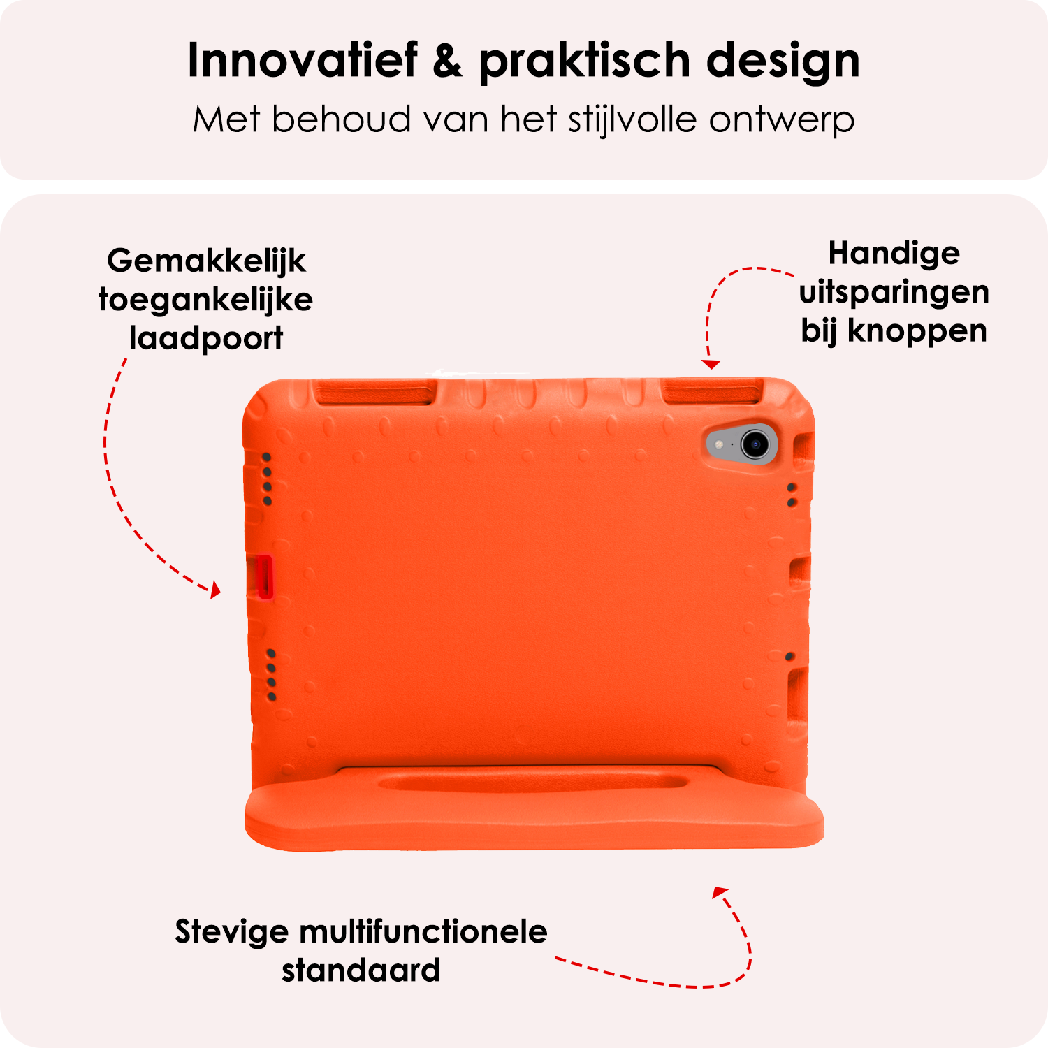 NoXx NoXx iPad Mini 7 Kinderhoes Met 2x Screenprotector - Oranje