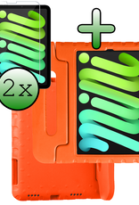 BASEY. BASEY. iPad Mini 7 Kinderhoes Met 2x Screenprotector - Oranje