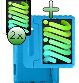 BASEY. BASEY. iPad Mini 7 Kinderhoes Met 2x Screenprotector - Blauw