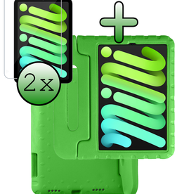 BASEY. BASEY. iPad Mini 7 Kinderhoes Met 2x Screenprotector - Groen