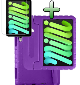 BASEY. BASEY. iPad Mini 7 Kinderhoes Met Screenprotector - Paars