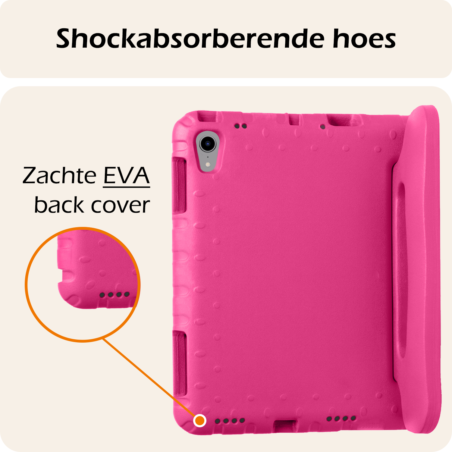 Nomfy Nomfy iPad Mini 7 Kinderhoes Met Screenprotector - Roze