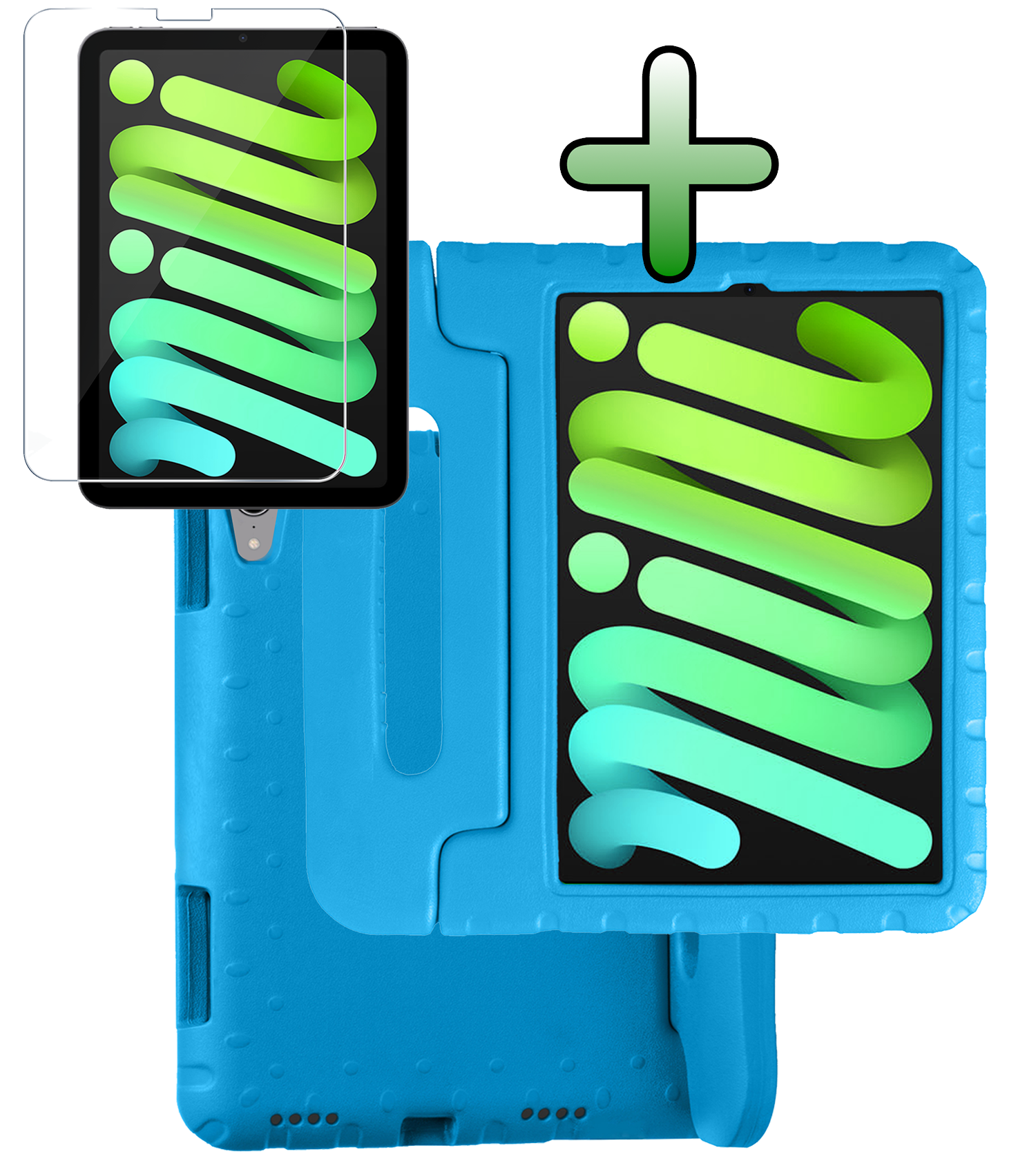 BASEY. BASEY. iPad Mini 7 Kinderhoes Met Screenprotector - Blauw