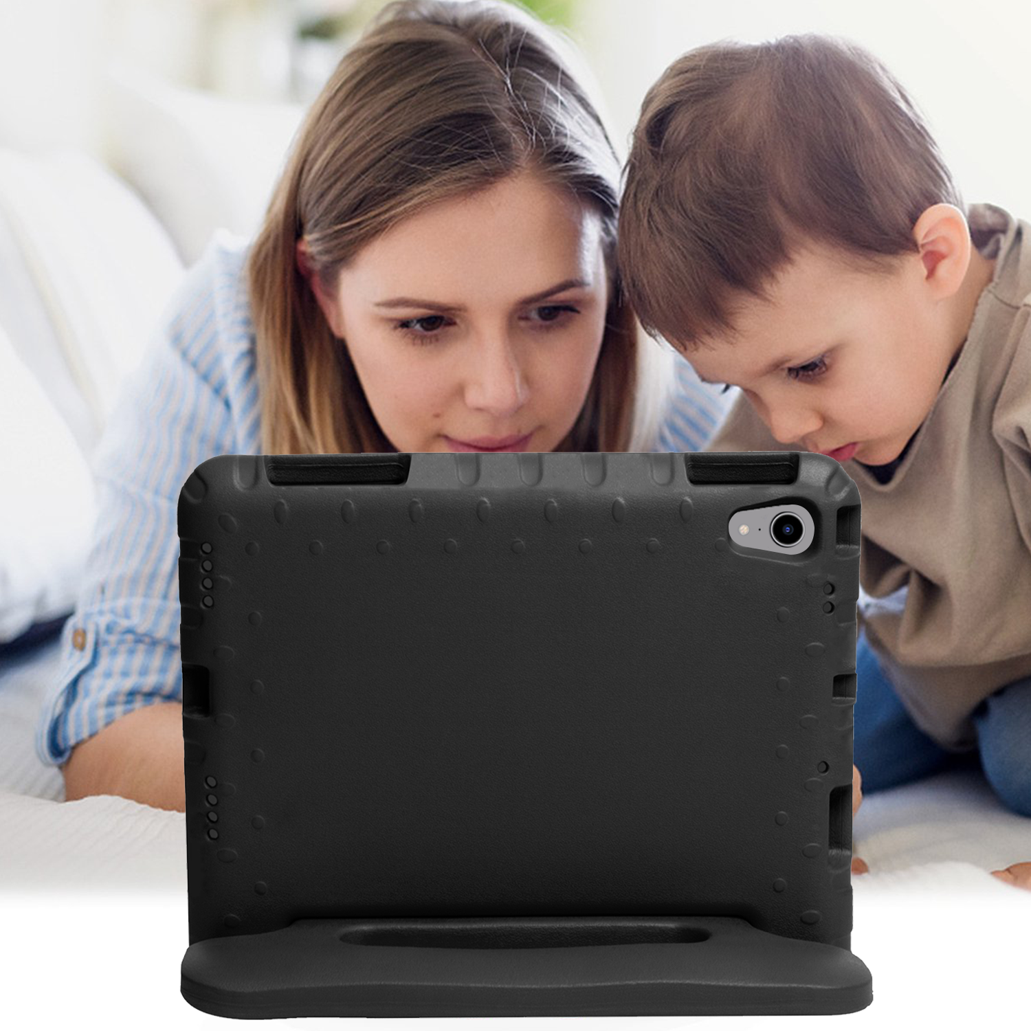 Nomfy Nomfy iPad Mini 7 Kinderhoes Met Screenprotector - Zwart