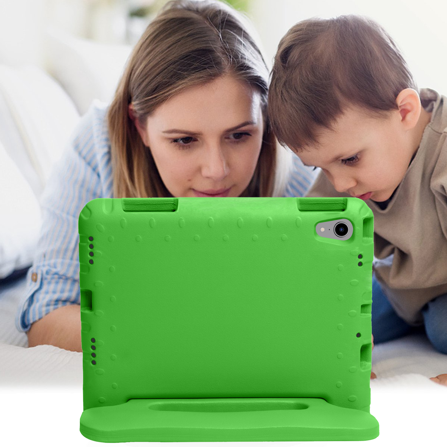 Nomfy Nomfy iPad Mini 7 Kinderhoes Met 2x Screenprotector - Groen