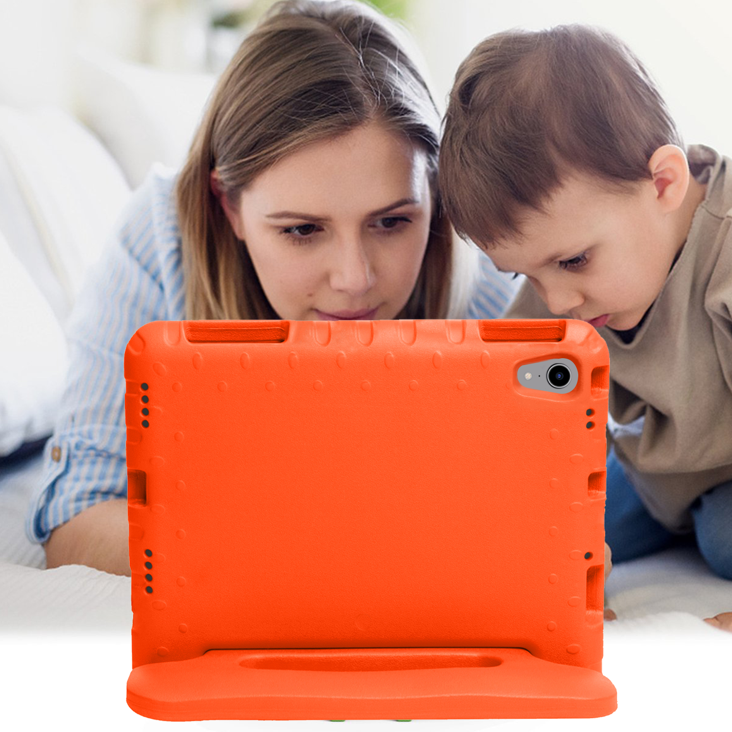 Nomfy Nomfy iPad Mini 7 Kinderhoes Met 2x Screenprotector - Oranje