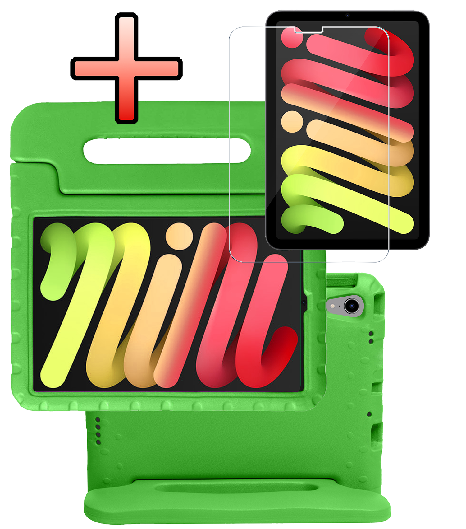 NoXx NoXx iPad Mini 7 Kinderhoes Met Screenprotector - Groen