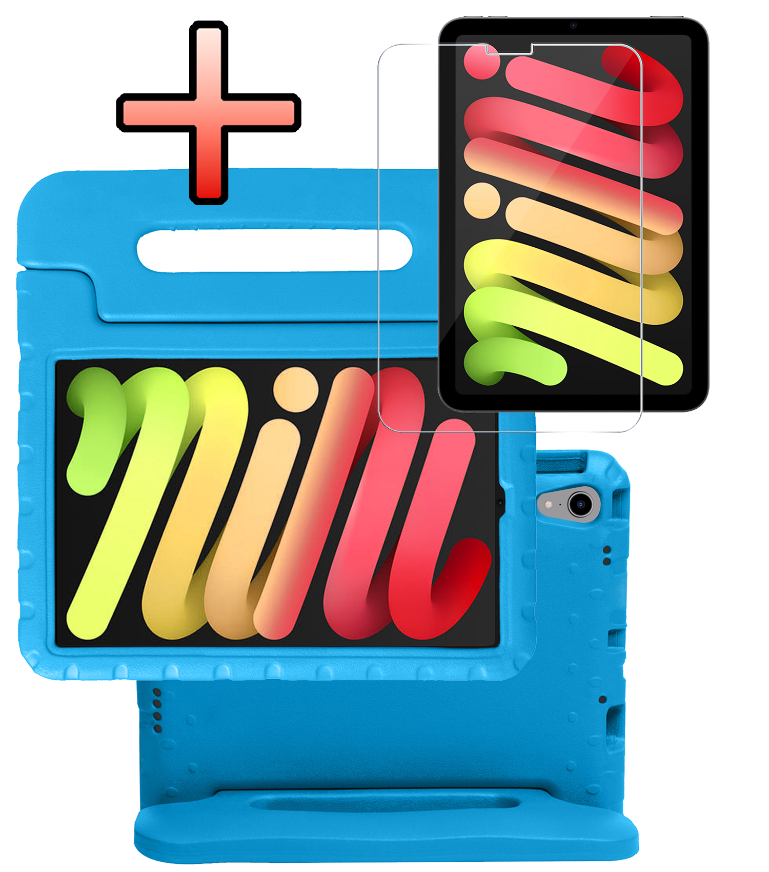 NoXx NoXx iPad Mini 7 Kinderhoes Met Screenprotector - Blauw