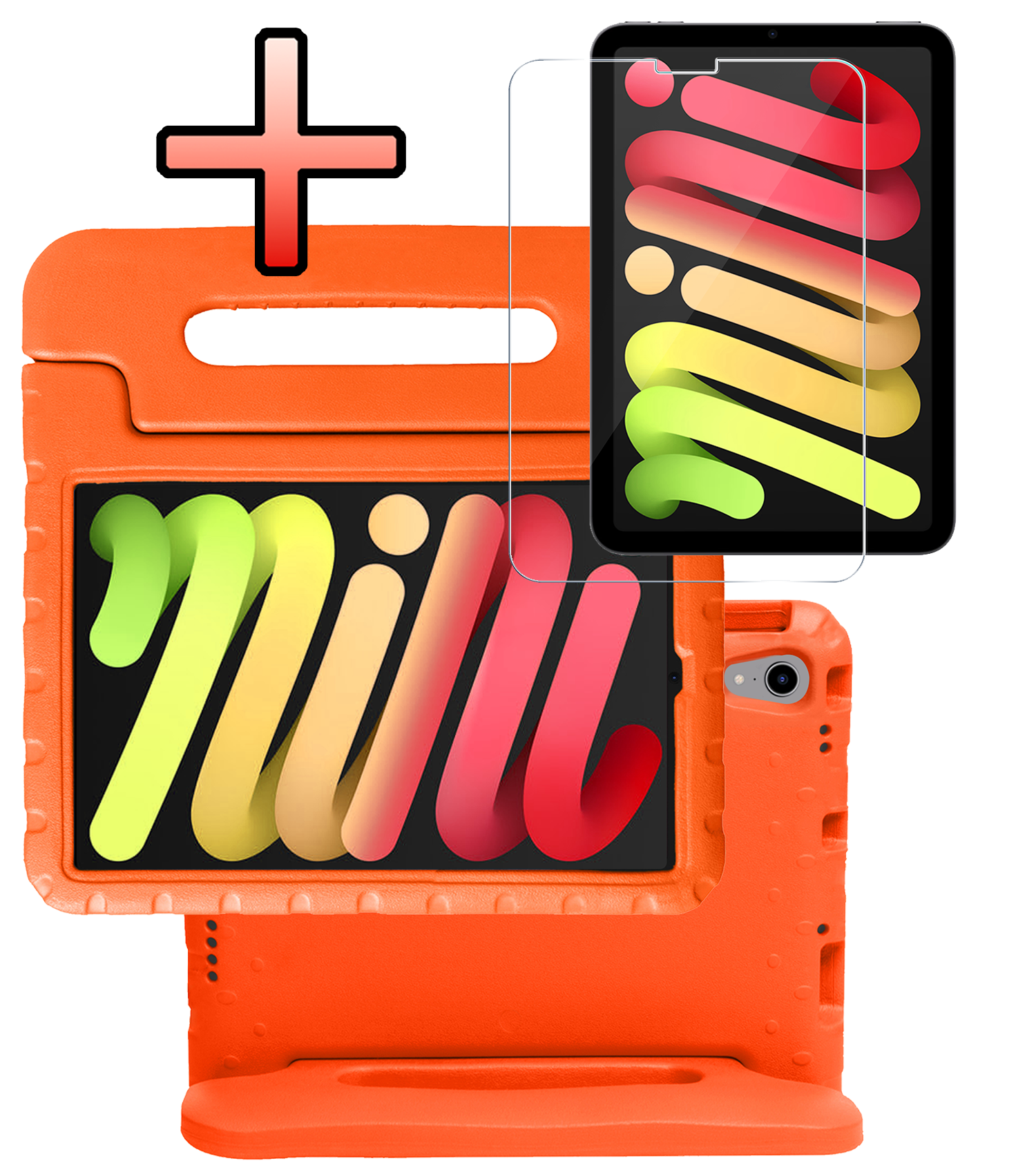 NoXx NoXx iPad Mini 7 Kinderhoes Met Screenprotector - Oranje