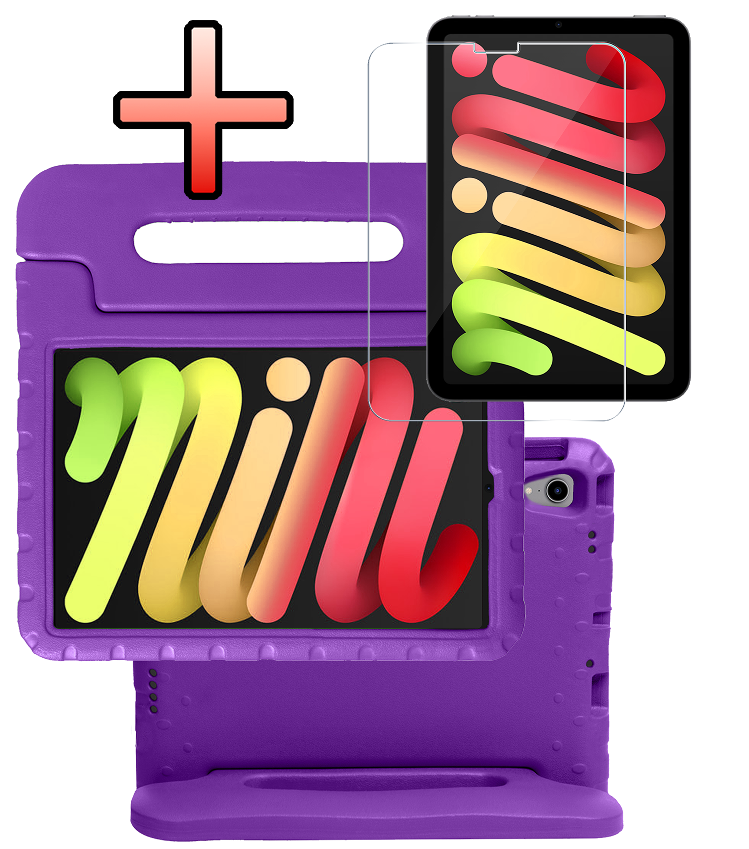 NoXx NoXx iPad Mini 7 Kinderhoes Met Screenprotector - Paars