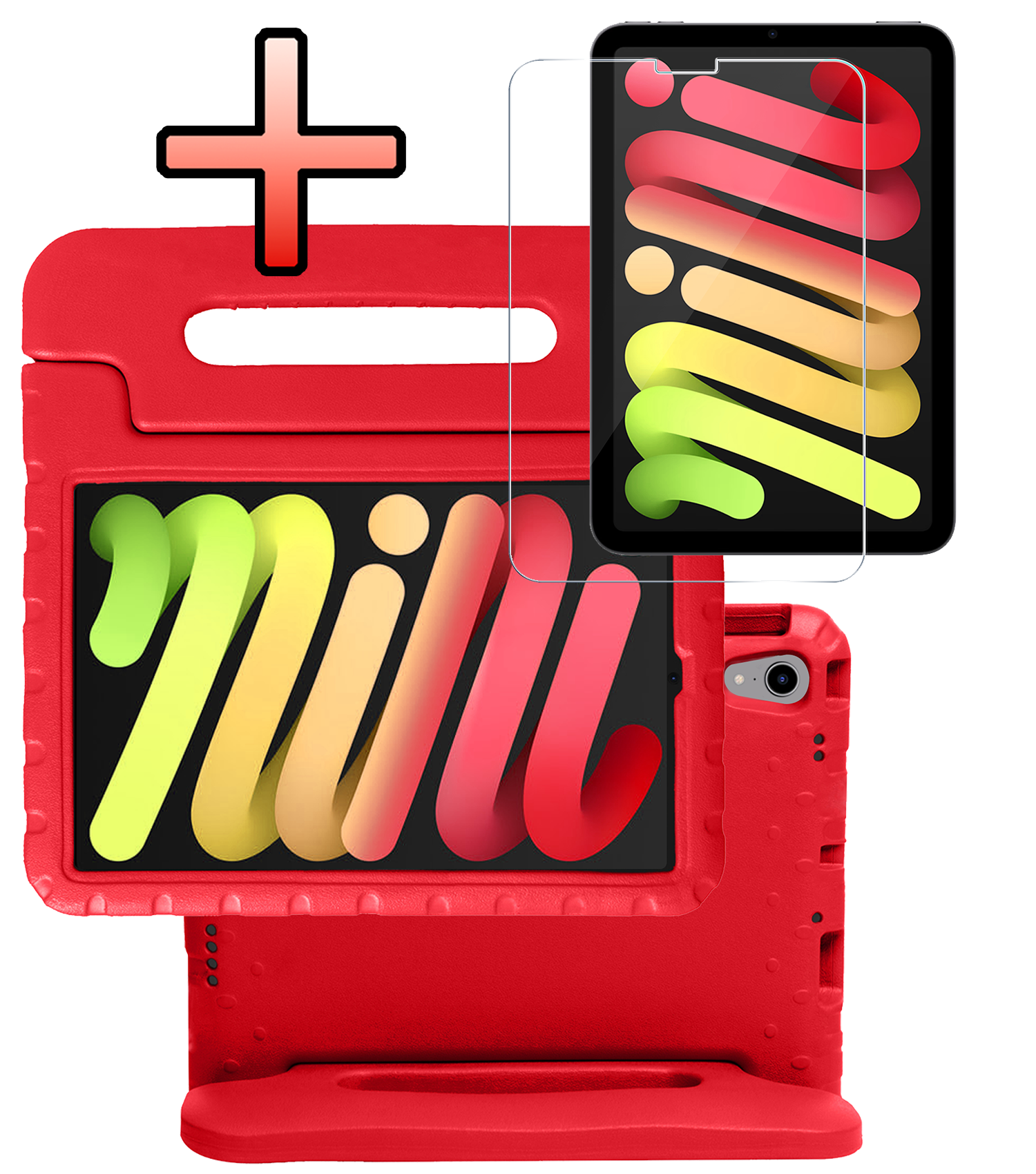 NoXx NoXx iPad Mini 7 Kinderhoes Met Screenprotector - Rood